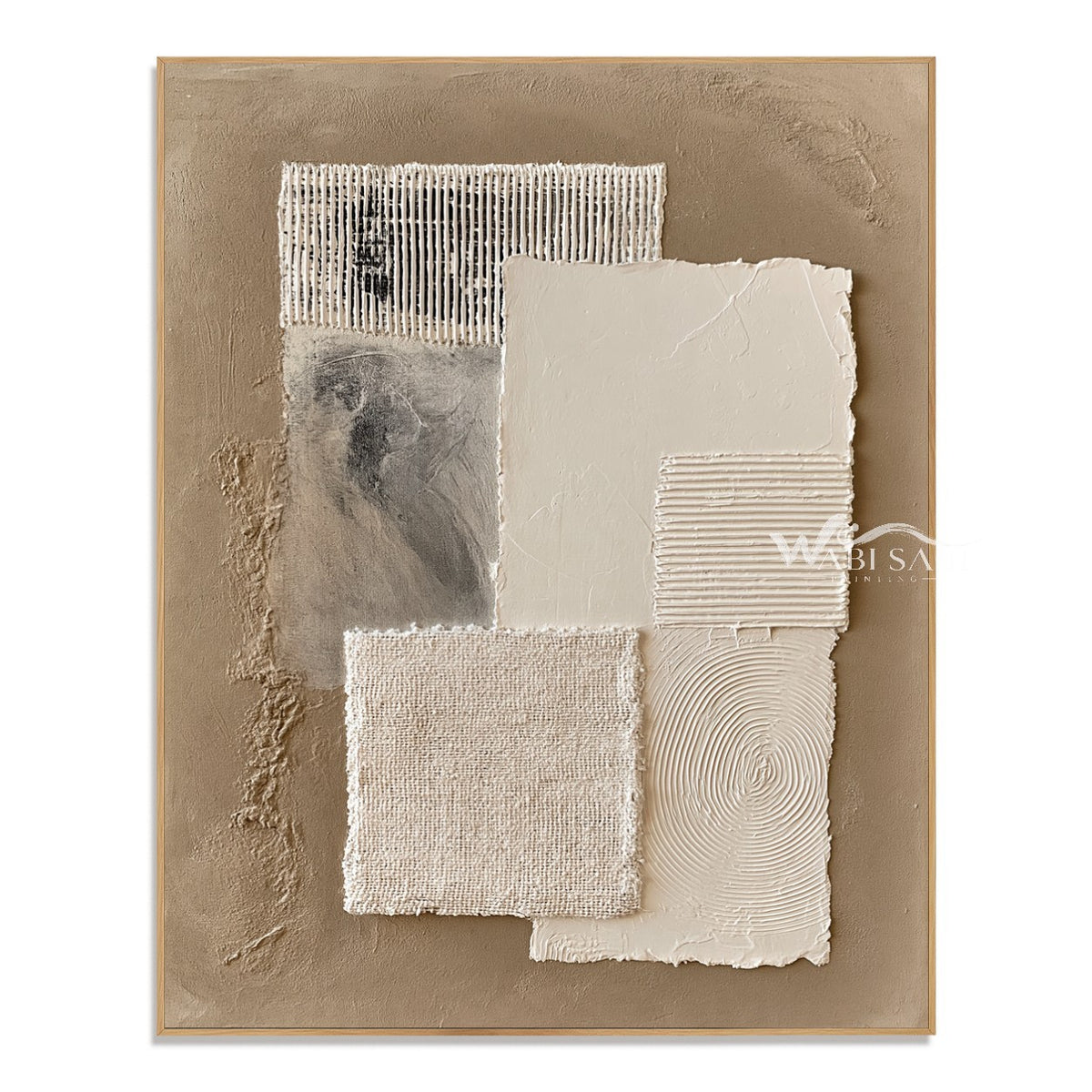 Ivory Texture Stack on Taupe on a white background.