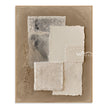 Ivory Texture Stack on Taupe on a white background.