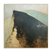 Lone Figure on a Broad Mountain Ridge Wall Art. Broad dark foreground rock face.