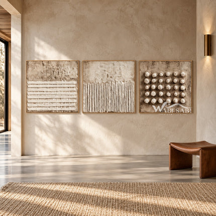 Low Lines and Rounded Marks 3-Piece Set shown in an open interior.