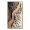 Narrow Canyon Ridges Textured Wall Art. Winding central opening.