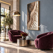 Narrow Canyon Ridges Textured Wall Art shown in a seating area.