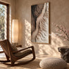 Narrow Canyon Ridges Textured Wall Art shown in a reading area.