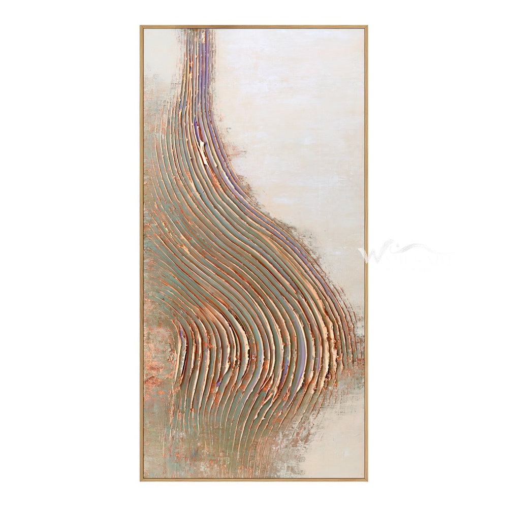 Narrow Pastel Curved Ridges Painting — WS-0184 — artwork view