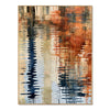 Navy Ripple Column and Copper Reflections Wall Art. Copper-colored upper-right passages.