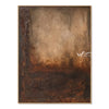 Ochre Afterglow Textured Painting on a white background.