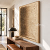 Ochre Weave Textured Abstract shown above a bench.