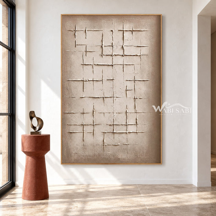 Open Crosshatch Textured Canvas shown in an open interior.