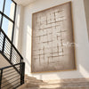 Open Crosshatch Textured Canvas shown beside a staircase.