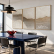 Pale Earth Passage 3-Piece Set shown in a dining area.