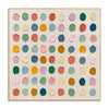 Pastel and Bright Dot Grid Painting. Rounded painted shapes with uneven edges.