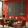 Quarter Circle and Lines 2-Piece Set shown in a dining area.