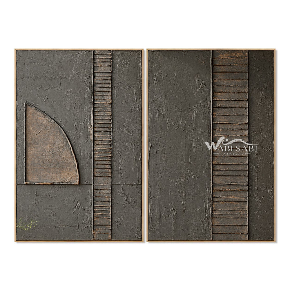 Quarter Circle and Lines 2-Piece Set — WS-0252 — artwork view
