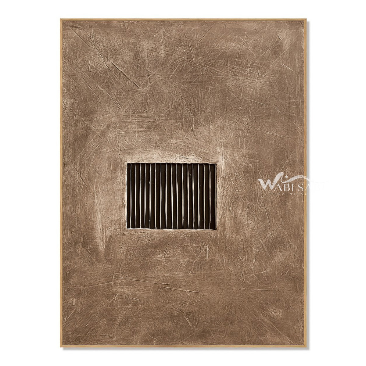 Quiet Aperture Taupe Abstract Art on a white background.