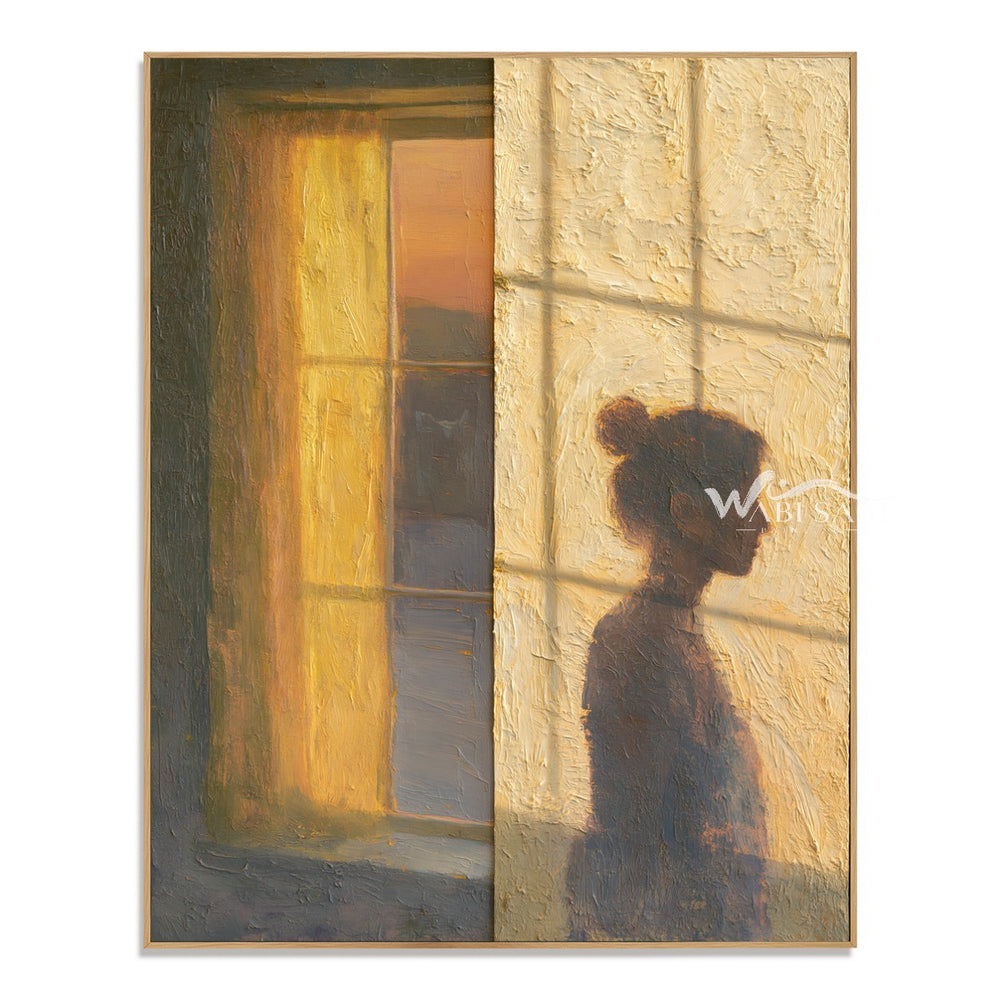 Quiet Figure beside an Amber Window Wall Art — WS-0121 — artwork view