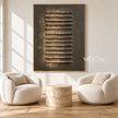 Raised Steps on Charcoal Canvas shown in a seating area.