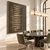 Raised Steps on Charcoal Canvas shown in a dining area.