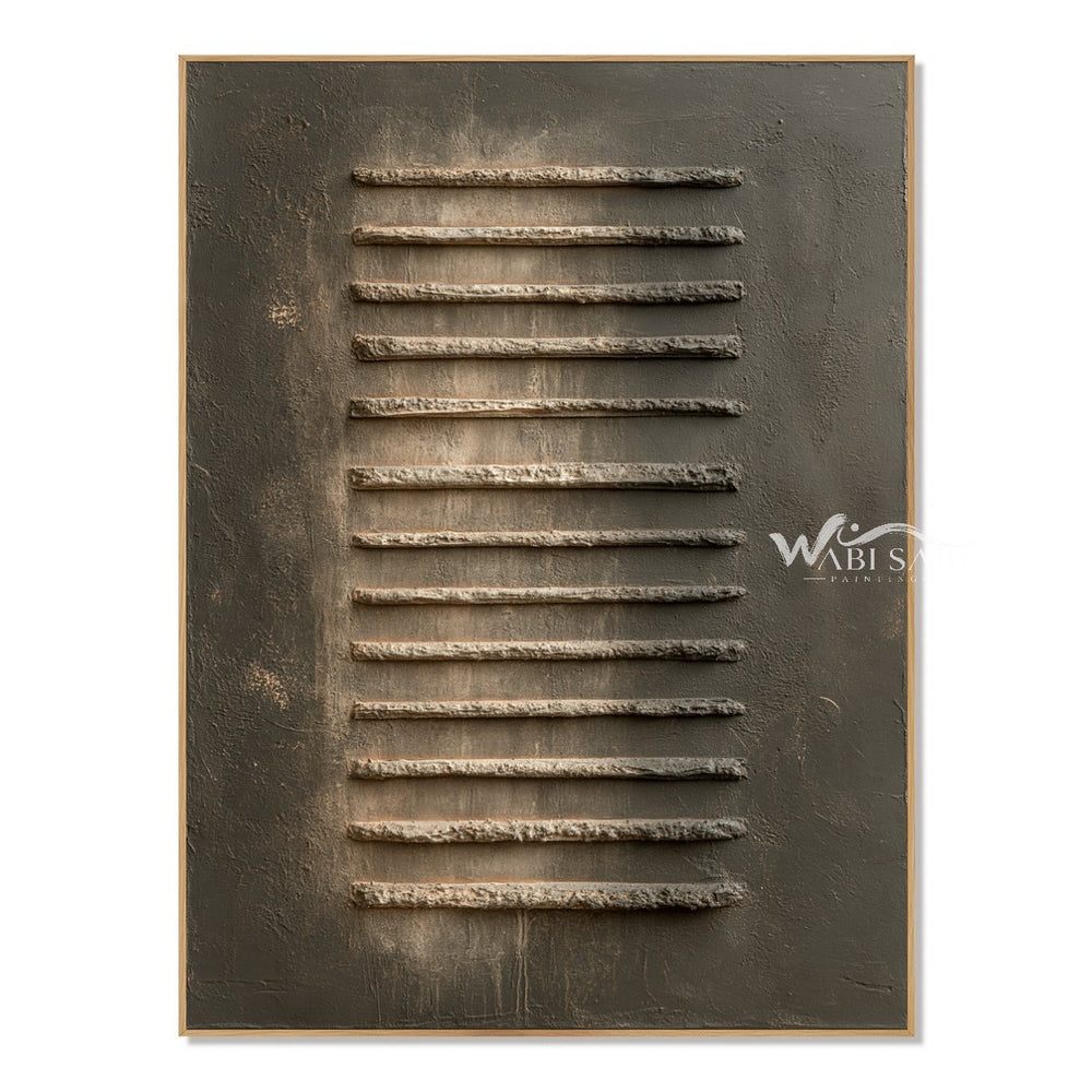 Raised Steps on Charcoal Canvas — WS-0275 — artwork view