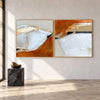 Rust and Ivory Fragments 2-Piece Set shown in an open interior.