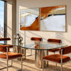 Rust and Ivory Fragments 2-Piece Set shown in a dining area.