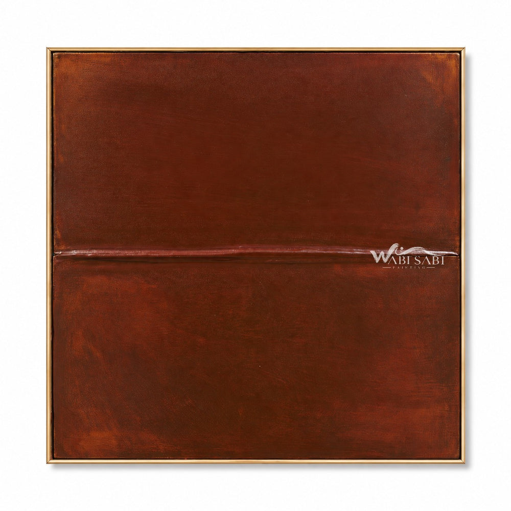 Rust Red Field with a Fine Seam Wall Art — WS-0094 — artwork view