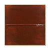 Square rust-red field in rust, red brown. Single fine horizontal seam.