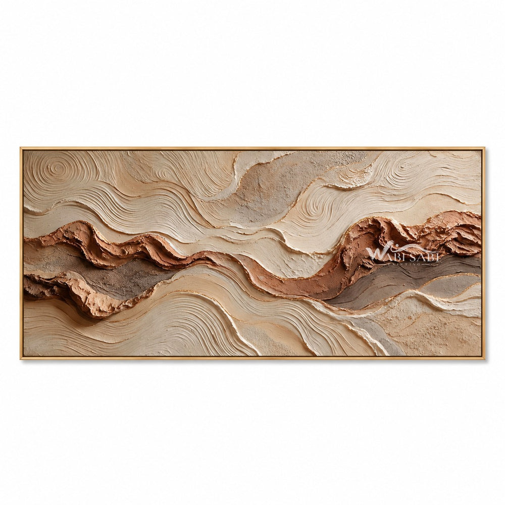 Rust Seam and Cream Contour Wall Art — WS-0076 — artwork view