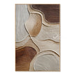 Sandstone Curves Abstract Canvas on a white background.