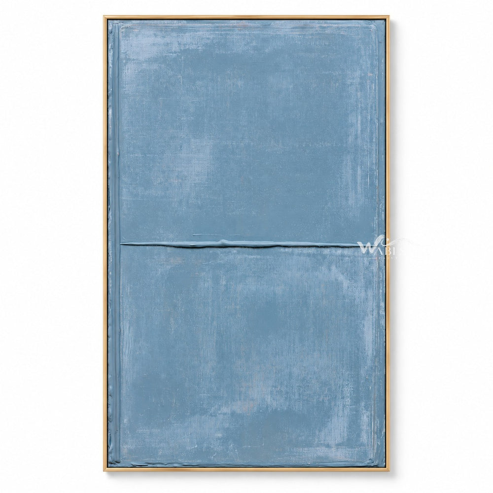Slate Blue Minimal Line Wall Art — WS-0096 — artwork view