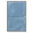 Tall slate-blue composition in slate blue. Narrow horizontal line.