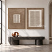Small and Large Lines 2-Piece Set shown above a bench.