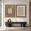 Small and Large Lines 2-Piece Set shown above a bench.