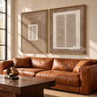 Small and Large Lines 2-Piece Set shown above a sofa.