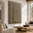 Turning Lines in Taupe Canvas shown in a seating area.