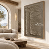 Turning Lines in Taupe Canvas shown in a seating area.