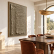 Turning Lines in Taupe Canvas shown in a dining area.