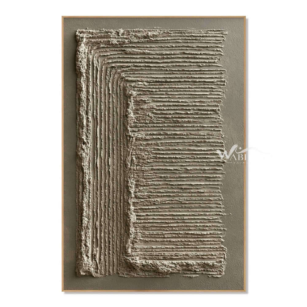Turning Lines in Taupe Canvas — WS-0271 — artwork view
