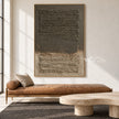 Two Fields in Earth Tones shown in a seating area.