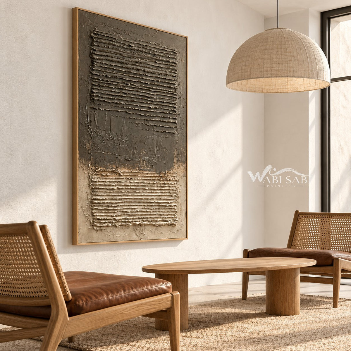 Two Fields in Earth Tones shown in a seating area.