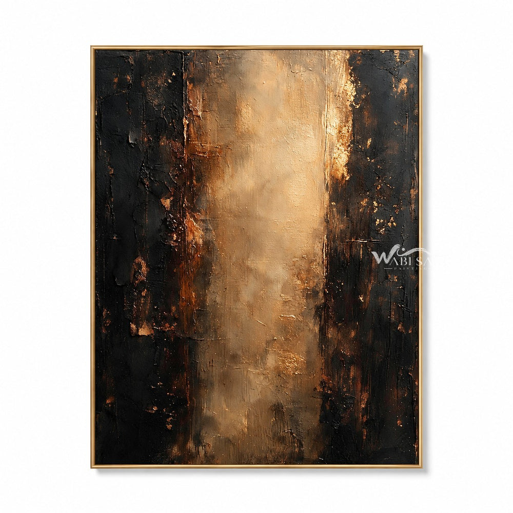 Warm Gold Color Column Abstract Wall Art — WS-0071 — artwork view