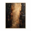 Wide gold-colored center in black, gold, brown. Irregular dark borders.