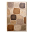 Warm Neutral Rounded Blocks Painting. Fine marks within selected shapes.