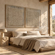 Wavy Lines and Dots 2-Piece Set shown in a bedroom.
