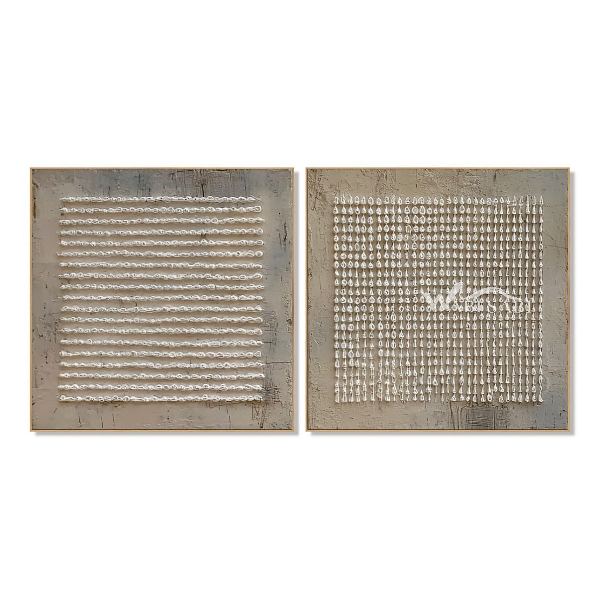 Wavy Lines and Dots 2-Piece Set on a white background.