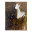 White Profile and Shoulder Abstract Painting. Filled shoulder with loose figure lines.