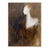 White Profile and Shoulder Abstract Painting. Filled shoulder with loose figure lines.