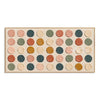 Wide Multicolor Painted Dot Grid Wall Art. Warm beige background.