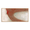 Wide Rust Curved Ridge Abstract Painting. Broad curve formed by parallel ridges.