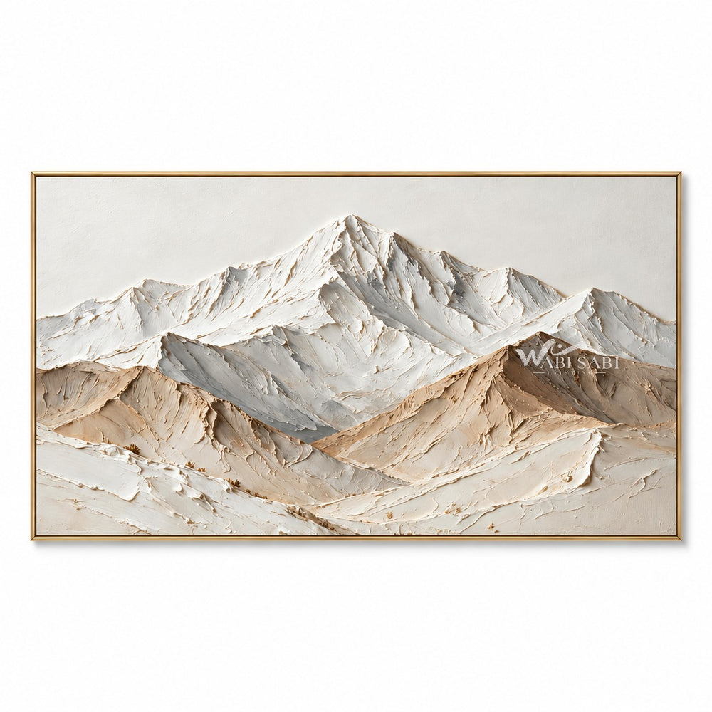 Wide White Mountain Range Wall Art — WS-0060 — artwork view