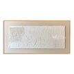 Wide White Texture Panel with Dotted Insets. Dotted insets at opposite corners.